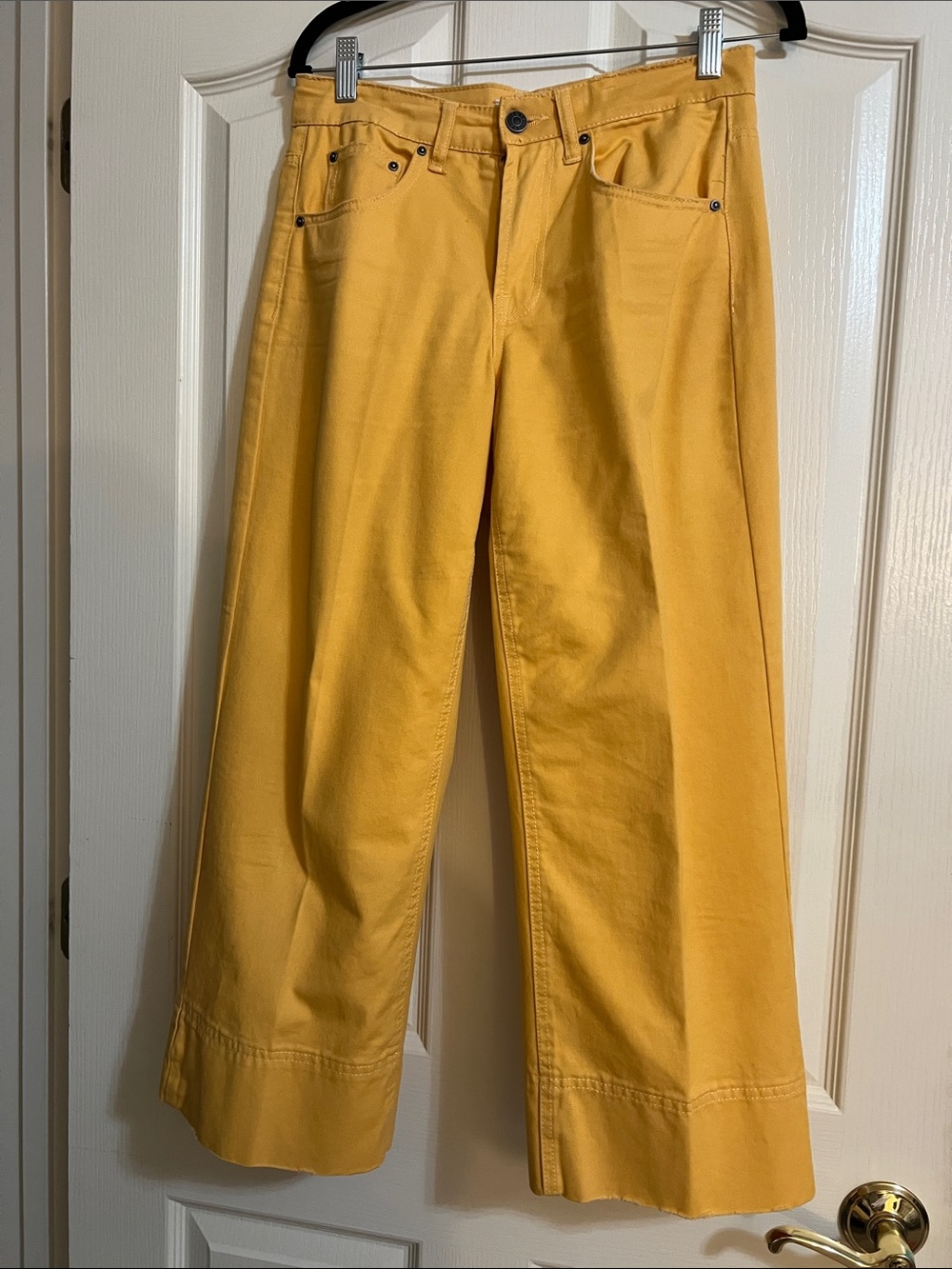 Rocks & Indigo Women’s Wide-Leg Casual Pants in Mustard Yellow